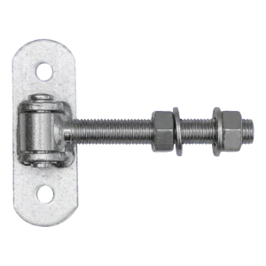 Regulovateľný brankový záves M16 so štítkom 115×40 mm – pozinkovaný
