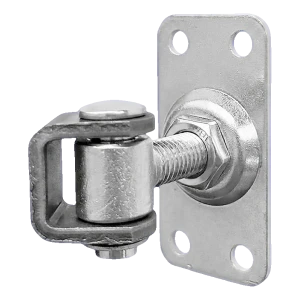 Komet – regulovateľný brankový záves M12 so štítkom 75 × 37 mm, zinok galvanický