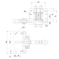 Comunello Albatros Piccolo – systém pántov pre lámanú bránu do 4 m / 100 kg 001-530 (6)