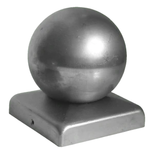 Oplotový striešok oceľový pozinkovaný 40×40 mm s ozdobnou guľou fi 40