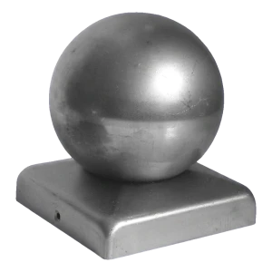Plotový strieška oceľová 70×70 mm s guľou fi 60 mm – pozinkovaná