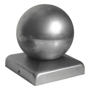 Oplotový kryt oceľový 70×70 mm s guľou fi 70 – pozinkovaný
