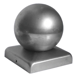 Oplotový strieška oceľová s guľou fi 60 mm na stĺpik 80×80 mm