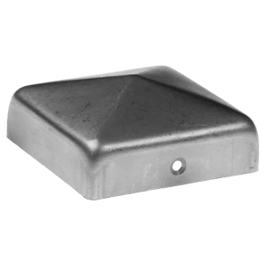 Strešný kryt obalový oceľový na stĺpik oplotenia 120×120 mm – surový
