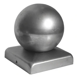 Oplotový strešný kryt s ozdobnou guľou 120×120 mm / fi 120 mm