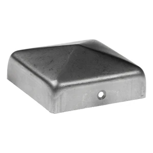 Obálkový oceľový pozinkovaný strieška na oplotový stĺpik 160×160 mm