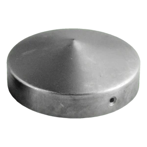 Oceľová okrúhla strieška na plotový stĺpik FI 42 mm – surová