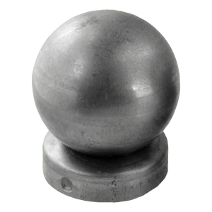 Oplotový oceľový strieška na stĺpik Ø 42 mm s ozdobnou guľou Ø 60 mm