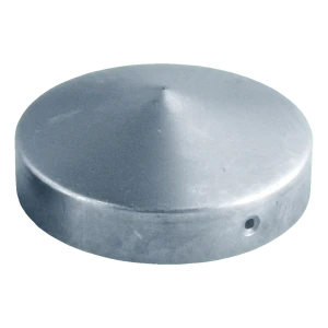 Oplotový strieška oceľová pozinkovaná na okrúhly stĺpik Fi 48 mm