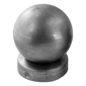 Oplotový strieška z ocele s ozdobnou guľou fi 60 mm na okrúhly stĺpik fi 60 mm