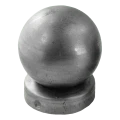 Oplotový oceľový striešok na stĺpik Fi 48 mm s ozdobnou guľou Fi 60 mm 001-591 (1)