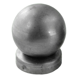 Oplotový oceľový striešok na stĺpik Fi 48 mm s ozdobnou guľou Fi 60 mm