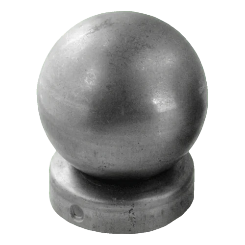 Oplotový oceľový striešok na stĺpik Fi 48 mm s ozdobnou guľou Fi 60 mm 001-591 (1)
