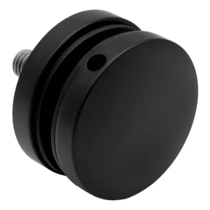 Bodový držiak na sklo 8-17,52 mm fi 50/8/M10x50 AISI 304 plochý systém čierny