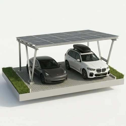 Fotovoltaický prístrešok VICA pre 2 vozidlá Solárny prístrešok SOLO GPV-105-02 (1)