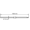 Skladaná uzemniac tyč s Morseovým kužeľovým zámkom fi 16 x 1500 mm – žiarovo pozinkovaná oceľ 001-774 (2)