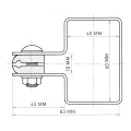 Svorka pre plotové panely koncová 60x40 zelená GPV-700-13 (3)