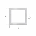 Hliníková obdĺžniková rúra 25×100×2 mm – uzavretý profil EN AW-6060, L=2000 mm 001-855 (2)