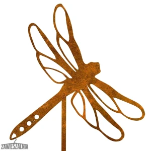 Záhradná dekorácia Zawieszalnia Vážka z cortenovej ocele XL 19×99 cm