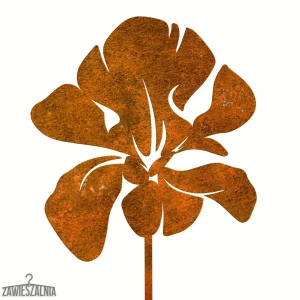 Záhradná dekorácia Hrdzavý Iris z corten ocele XL 17×96 cm