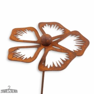 Záhradná bižutéria 3D Hrdzavý Brčál XL z cortenovej ocele 83 cm