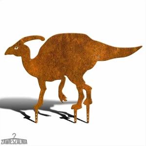 Záhradná dekorácia – oceľový dinosaurus Parasaurolophus XXL 90 cm corten