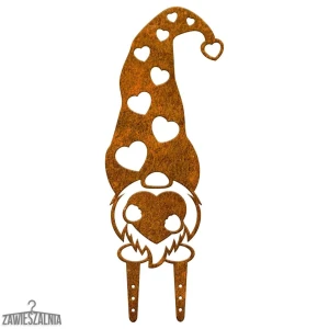 Zawieszalnia – záhradná ozdoba trpaslík Śpioszek L 20×52 cm oceľ Corten