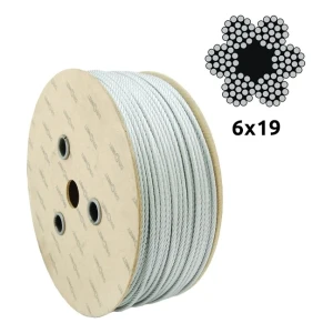 Lanko oceľové pozinkované Ø12,0 mm 6×19 s vláknitým jadrom FC