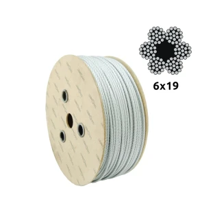 Oceľové pozinkované lano Ø10,0 mm 6×19 s vláknitým jadrom FC
