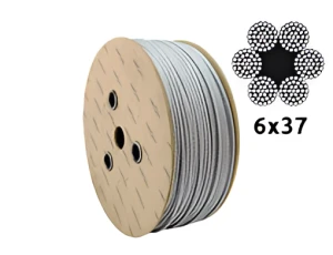 Oceľové pozinkované lano Ø12,0 mm 6×37 s vláknitým jadrom FC