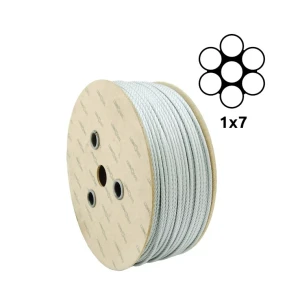 Oceľové pozinkované lano Ø1,0 mm 1×7 jednopramenné – predaj na metre