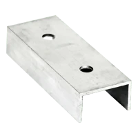 Spojka montážneho profilu PV hliníková 120 mm – profil U 25×45×25