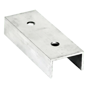 Spojka montážneho profilu PV hliníková 120 mm – profil U 25×45×25