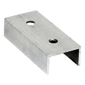 Spojka montážnej PV lišty hliníková 100 mm – profil U 25×45×25