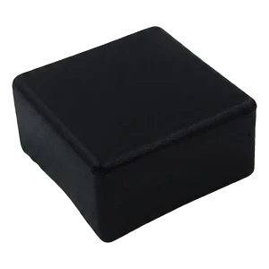 Plochá čierna zaslepovacia krytka pre montážny profil FV 40×40 mm – typ 3 LLDPE