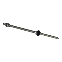Dvojzávitová skrutka M10×300 mm A2 pre adaptéry a trojuholníky PV s podložkou EPDM