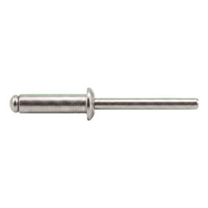Trhací nit nehrdzavejúci A2/A2 ISO 15983 4,0×10 mm – plochá hlava, otvorený – kartón 500 ks