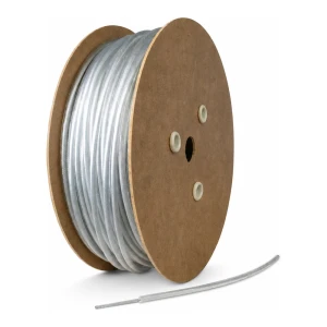 Oceľové lano s PVC povlakom, pozinkované, Ø5,0 mm – lano Ø2,5 mm 1×19, priehľadný povlak – predaj na metre