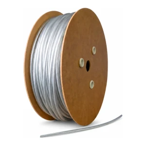 Pozinkované oceľové lano s PVC povlakom Ø3 mm, bezfarebné, jadro Ø1,6 mm (1x7) — na metre