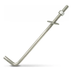 Kotevná skrutka v tvare L (ohnutý skrutkový spojovací prvok) M14×350 mm – pozinkovaná
