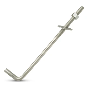 Kotevná skrutka v tvare L (ohnutý skrutkový spojovací prvok) M16×500 mm – pozinkovaná