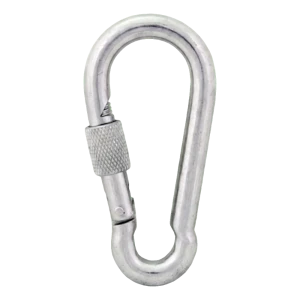 Karabína so zámkom pozinkovaná 7×70 mm – poistná matica, DIN 5299 D