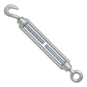 Napínák pozinkovaný M14×140 mm – hák–oko, DIN 1480