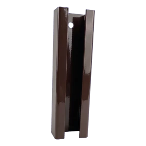 Spojka panelového stĺpika 60×40 mm – hnedá RAL 8017, dĺžka 190 mm