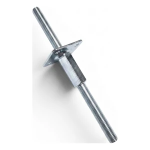 Kotviaca pätka stĺpa výškovo nastaviteľná 80×80 mm, závit M20 – výška 330 mm, pozinkovaná