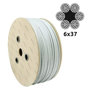 Oceľové pozinkované lano 6×37 Ø14,0 mm s vláknitým jadrom FC