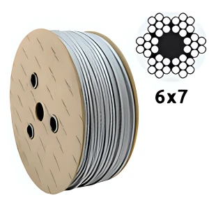 Oceľové pozinkované lano Ø3,0 mm 6×7 s vláknovým jadrom – predaj na metre