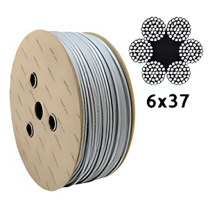 Oceľové pozinkované lano Ø12,0 mm 6×37 s vláknitým jadrom FC