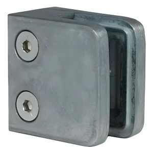 Držiak skla 45x45x26 mm, sklo 6-10,76 mm, zamak, plochý systém, surový