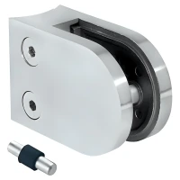 Držiak skla 63x45x28 mm pin, sklo 6-10,76 mm AISI 304 systém 42,4 mm satén